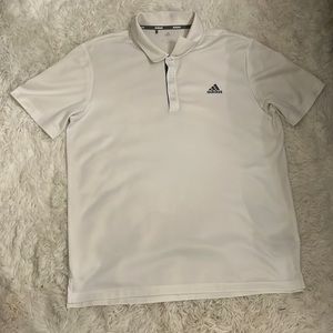 White adidas golf polo